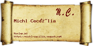 Michl Cecília névjegykártya