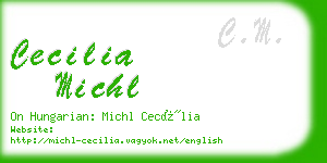 cecilia michl business card